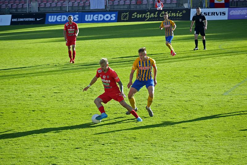 Fotbalový zápas mezi brněnskou Zbrojovkou a SFC Opava