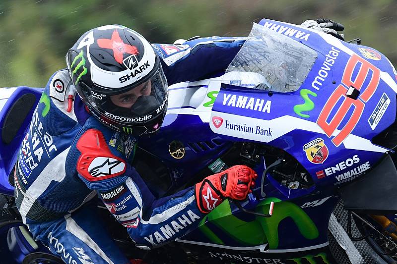 Deštivá Velká cena České republiky. Jorge Lorenzo.