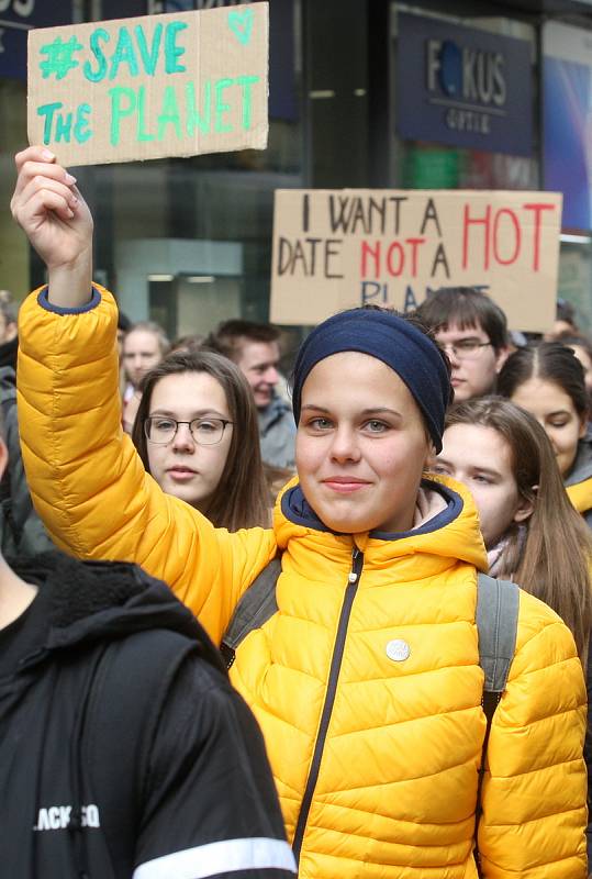 Stávka studentů za klima.