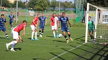 Fotbalisté Líšně (v modrém) porazili v generálce na ligu pražskou Slavii.