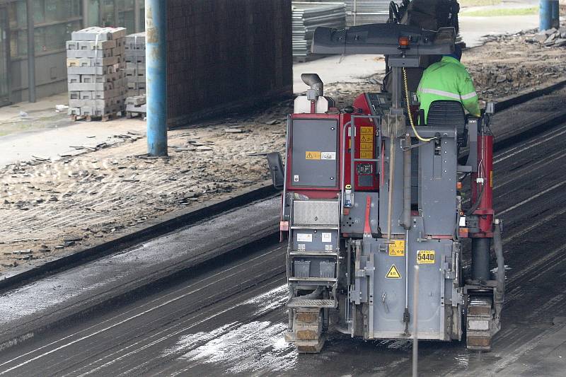 Brno 28.1.2020 - oprava brněnského autobusového nádraží na Zvonařce