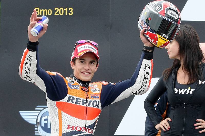 O rok později vyhrál Márquez na Masarykově okruhu také závod MotoGP.