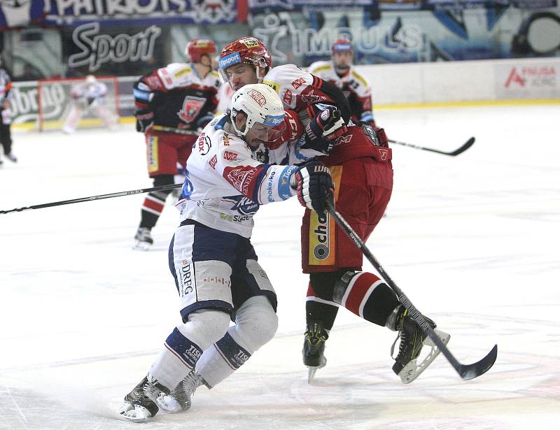  Brněnští hokejisté v utkání 28. extraligového kola zdolali na domácím ledě Hradec Králové 4:3.