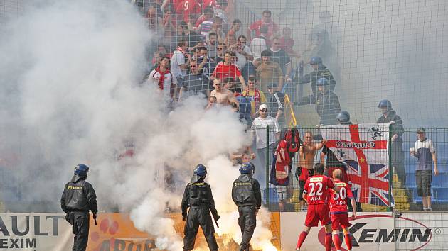 Fanoušci na zápase Brno-Zlín