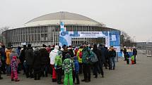 I v neděli ráno se scházejí stovky nadšenců na Olympijském festivalu v Brně podpořit české reprezentanty v Koreji.