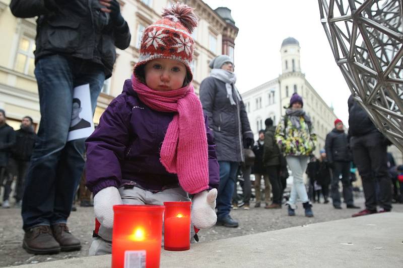 Vzpomínkové setkání a pochod za zavražděného novináře Jána Kuciaka a jeho přítelkyni Martinu Kušnírovou.