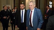 Prezident Miloš Zeman zahájil 21. listopadu 2017 návštěvu Jihomoravského kraje v brněnském sídle krajského úřadu a setkáním s pracovníky firmy Trade Fides.