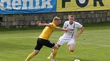 24.6.2020 - 26 kolo F:NL mezi domácí SK Líšeň (bílá - Michal Jeřábek) proti FK Baník Sokolov (žlutá)