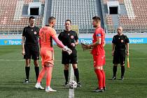 Fotbalisté Zbrojovky Brno (v červeném) na Tipsport Malta Cupu po výhře 1:0 nad Spartakem Trnava obsadili třetí místo.