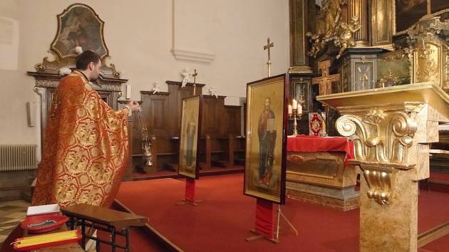 Moravská mša v kostele svaté Máří Magdalény.
