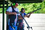 David Kostelecký and Jiří Lipták at the shooting range