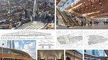 Grimshaw Architects, AFRY CZ (Londýn – Praha): Vlakové nádraží „London Bridge”, Londýn, Spojené království. Vizualizace.