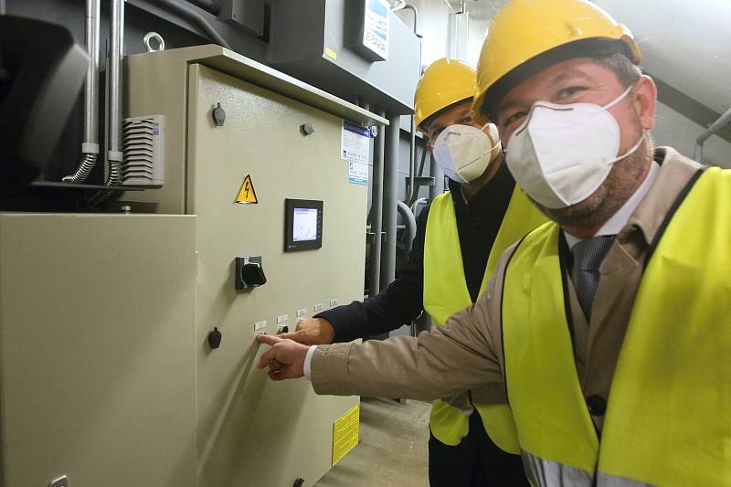 Zahájení provozu tepelného čerpadla v brněnské spalovně odpadů.