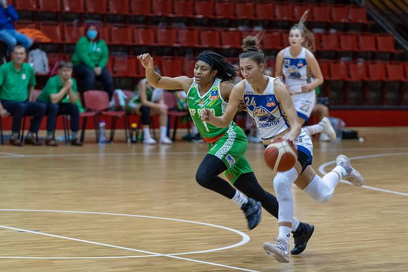 Pokračuje Renomia basketbalová liga a Levhartice Chomutov dnes hostili tým KP Brno, kterému podlehli 61:88. (20.11.2020)