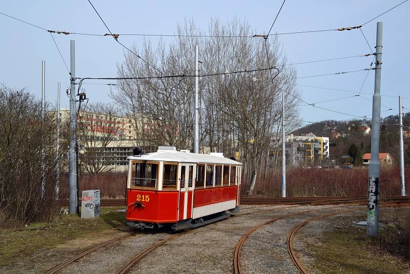 Vlečný vůz č. 215 z Ringhofferových závodů z roku 1926.