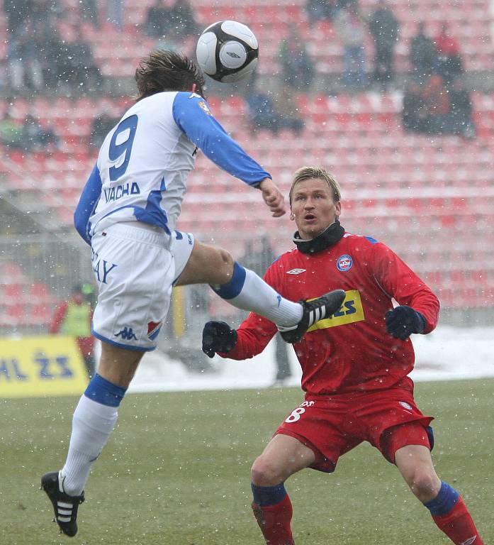 Fotbalové utkání mezi 1. FC Brno a Baníkem Ostrava.