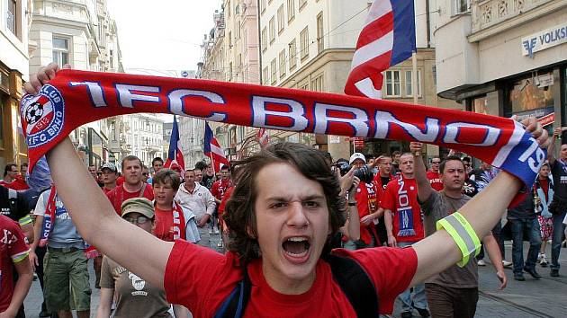 Fanoušci 1. FC Brno.