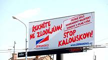 Volební billboardy politických stran.