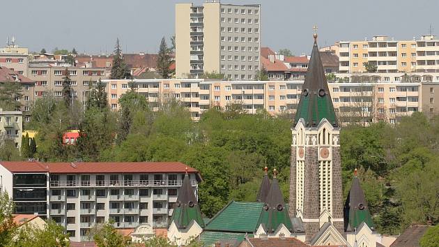 Pohled na husovický kostel v Brně.