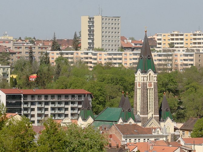 Pohled na husovický kostel v Brně.