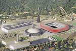 Po letech v Brně opět ožívá myšlenka fotbalového stadionu na výstavišti. Takto vypadal návrh před deseti lety.