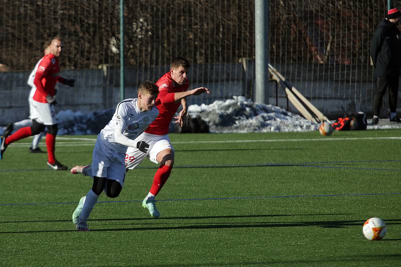 Fotbalisté Zbrojovky Brno (v červeném) porazili na úvod Tipsport ligy Vyškov 3:1.