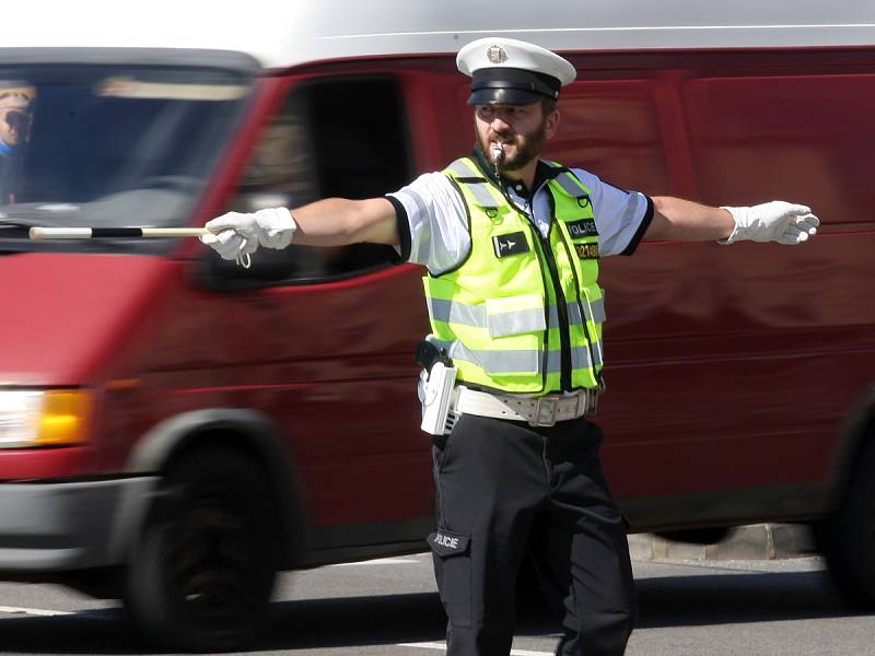 Soutěž dopravních policistů v Brně.