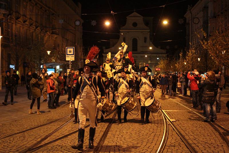 V Brně se konala připomínková akce s historickým průvodem ke 210. výročí pobytu Napoleona ve městě.