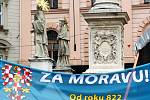 Moravané slaví Den za Moravu. Připomínají si tím první písemnou zmínku o Moravanech, od které uplynulo už 1192 let, a zároveň 604. výročí korunovace moravského markraběte Jošta římským králem.