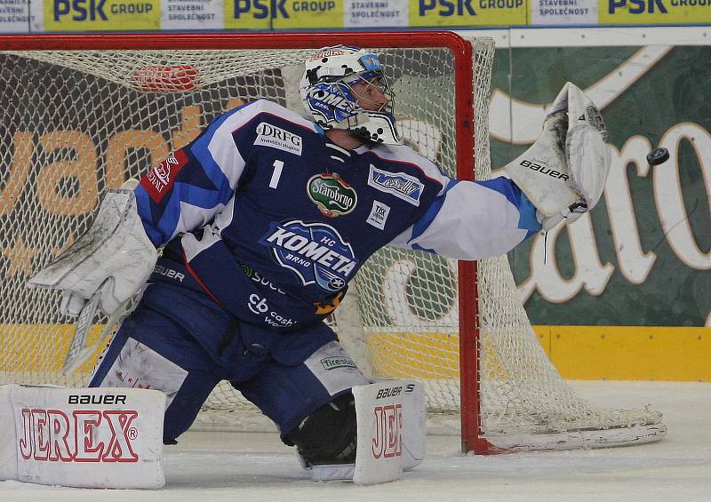 Šlágr 37. kola hokejové extraligy mezi domácí Kometou Brno a Plzní.