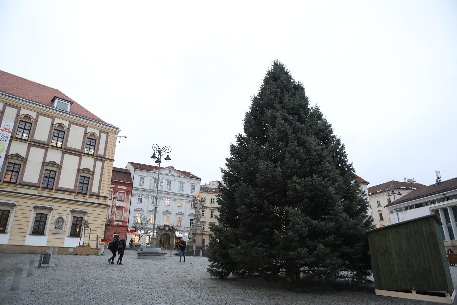 VIDEO: Na Zelném trhu v centru Brna už stojí vánoční strom. Podívejte se -  Brněnský deník