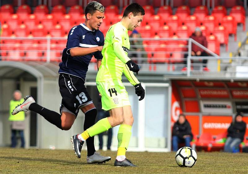 Fotbalisté Zbrojovky se utkali s třetiligovým Vyškovem.