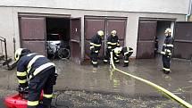 Přívalové deště zaměstnaly hasiče na jihu Moravy.