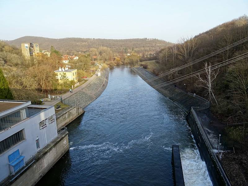 Brněnská přehrada na konci února.