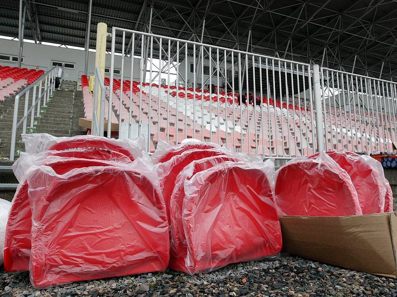 Fotbalový stadion v brněnské Srbské ulici.