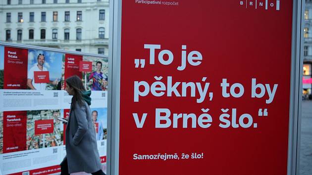 Výstava návrhů lidí přihlášených do participativního rozpočtu města Brna.