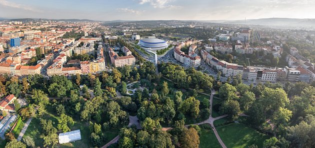 Vizualizace plánovaného nového hokejového stadionu za Lužánkami.