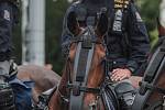 Páteční demonstrace uskupení Brno blokuje a příznicvů Dělnické mládeže.