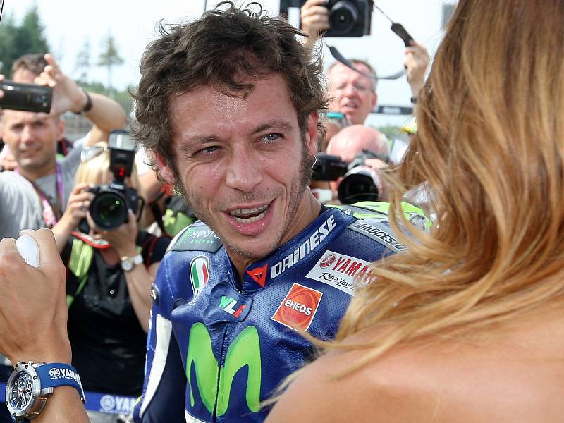 Italský motocyklový závodník Valentino Rossi.