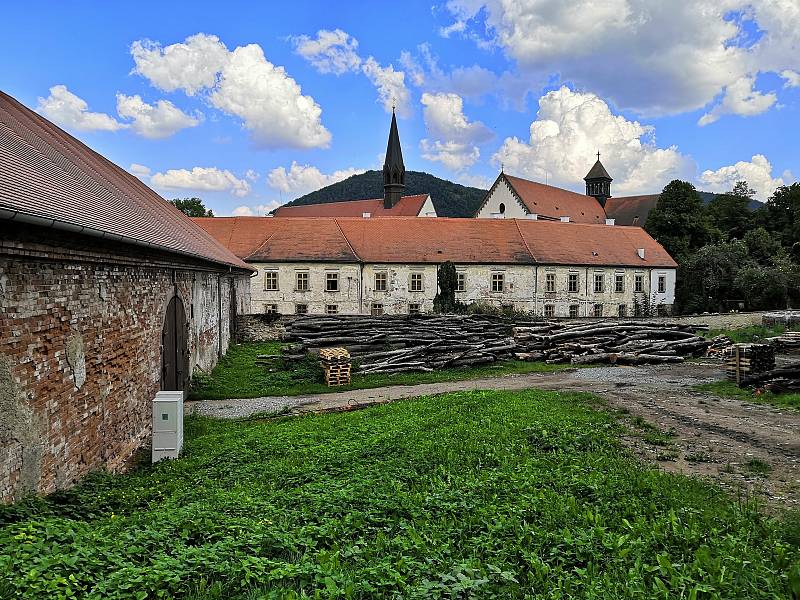 Rozsáhlý středověký klášter Porta coeli v Předklášteří u Tišnova na Brněnsku opravují první dva týdny v srpnu dobrovolníci z pěti různých evropských zemí.