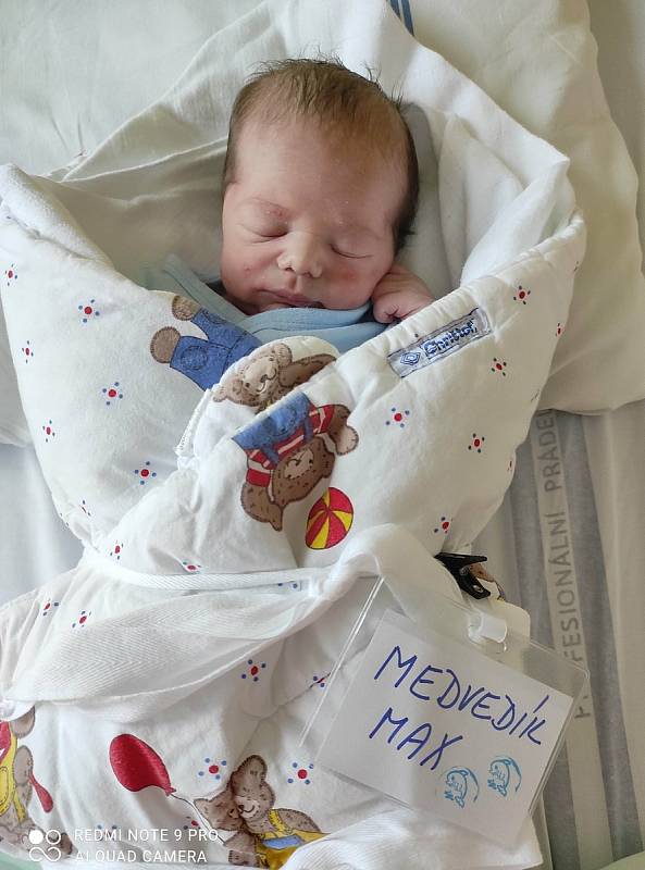 Max Medvedík, 31. 7. 2021, Nemocnice Kyjov, 3300 g, 51 cm