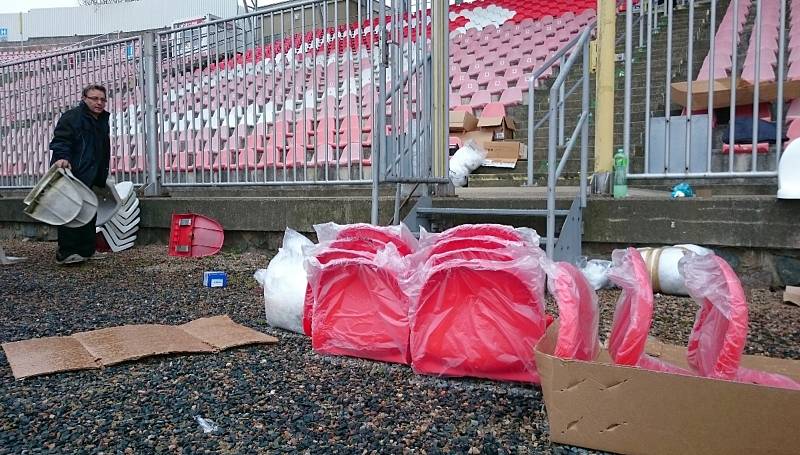 Fotbalový stadion v brněnské Srbské ulici.