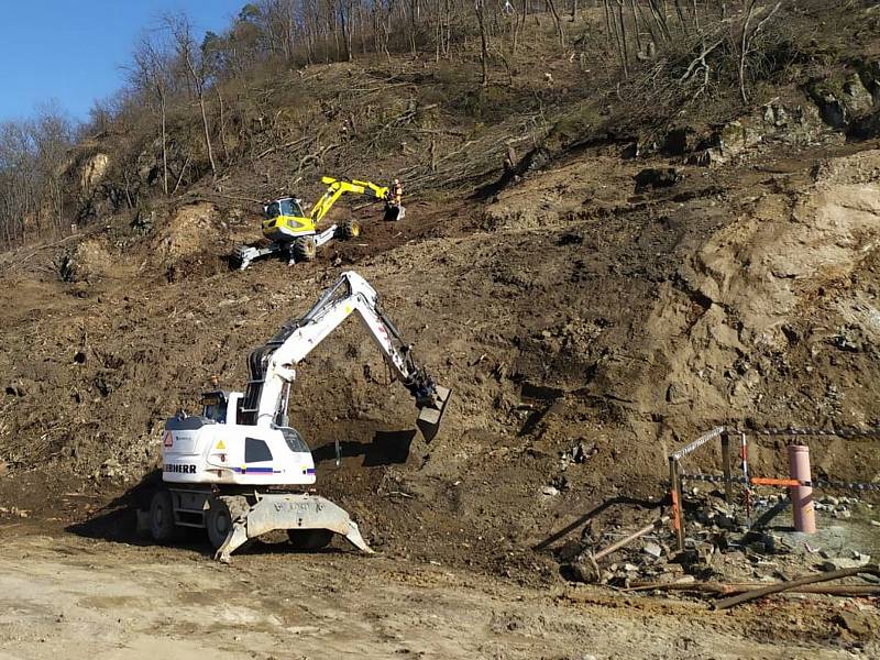 Aktuální stav prací v Žabovřeské ulici, 3. března 2021.