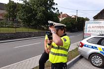 Policejní měření při Speed Marathonu na jihu Moravy.