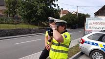 Policejní měření při Speed Marathonu na jihu Moravy.