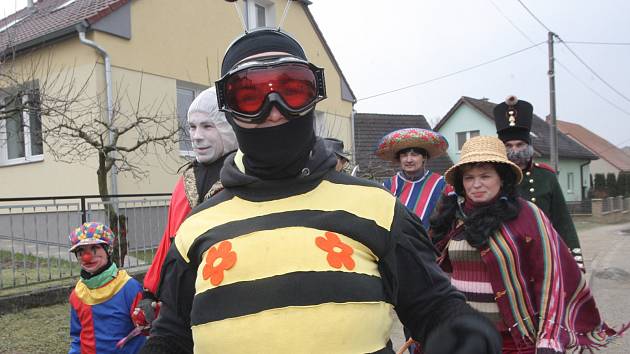  Poprvé po více než pětadvaceti letech v sobotu prošel Dolními Loučkami na Brněnsku masopustní průvod.