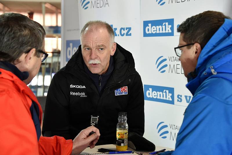 Olympijský festival v areálu brněnského výstaviště - Slavomír Lener na besedě v zóně Deníku.