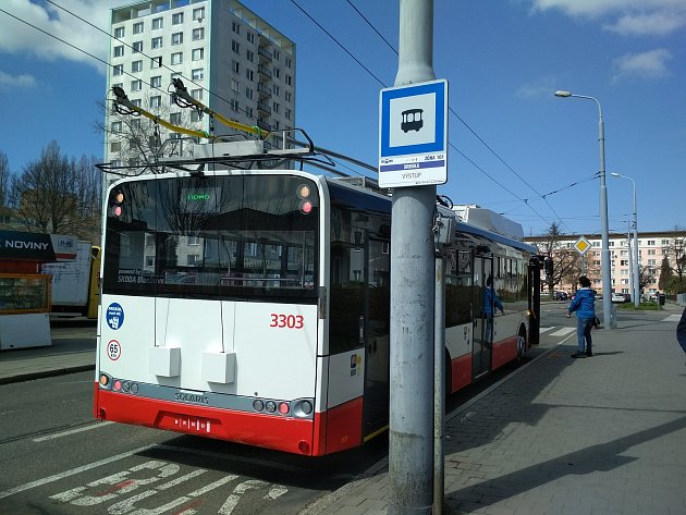 Parciální trolejbus v Brně, ilustrační foto.