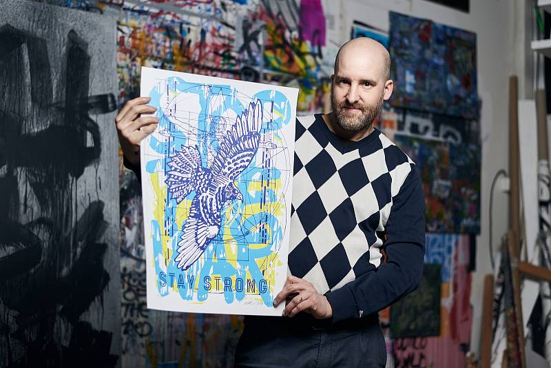 Streetartista Michal Škapa a jeho grafické listy.