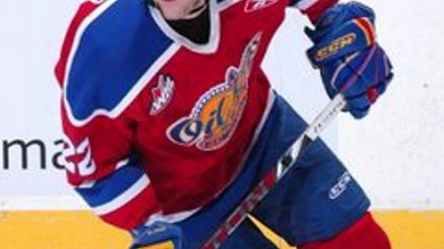 Hokejista Tomáš Vincour ještě v dresu Edmontonu Oil Kings.